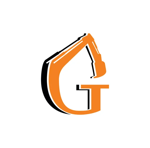 Construction Monogram Logo Initial Letter — Stock Vector