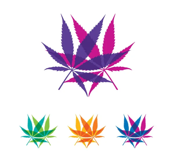 Multicolor Cannabis Vector Sign — 스톡 벡터