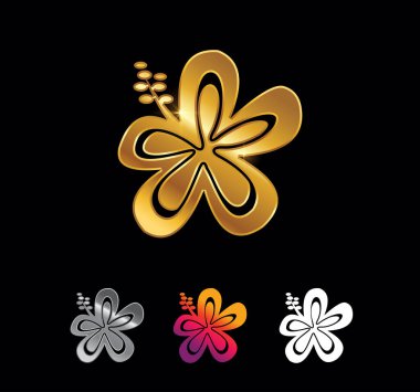 Altın Çiçek Vektör İşareti