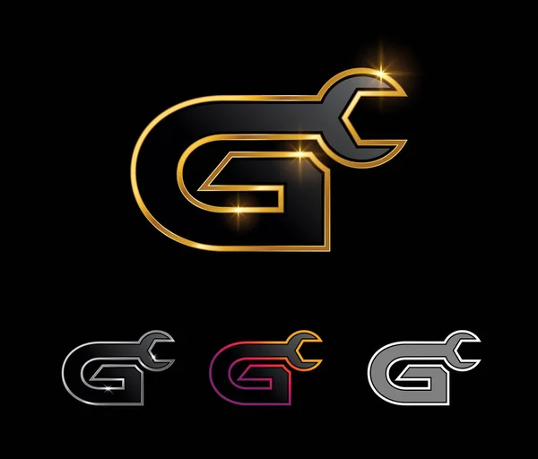 Altın Mekanik Monogram Logo harfi G