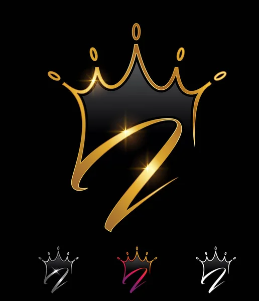Altın Monogram Crown Baş harfleri I