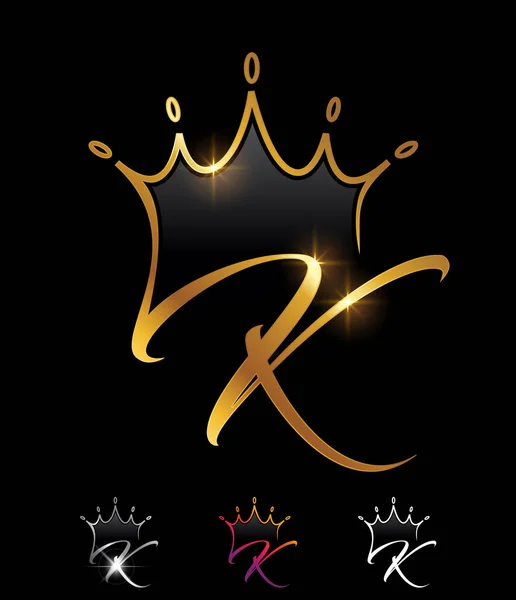 Altın Monogram Crown Baş harfleri K