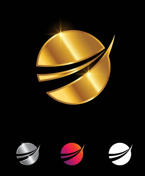 Golden Business Finance Premium Company Logo — Vetor de Stock