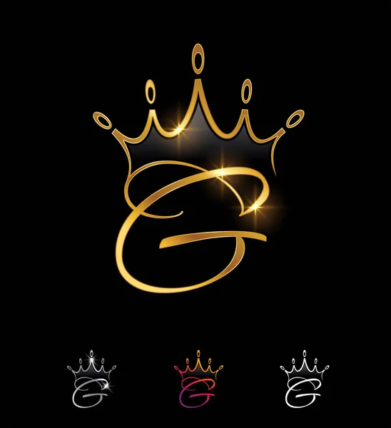 Altın Monogram Crown Baş harfleri G