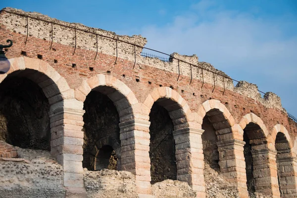 Parte Superior Anfiteatro Romano Chamado Verona Arena Piazza Bra — Fotografia de Stock