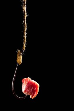 Balık oltası yemi. Kancaya takılmış bir parça et. Balıkçı tuzağı. Riskli bir av. Tehlikeli kazanç.