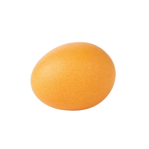 Huevo de pollo aislado sobre un fondo blanco. Huevo de pollo de cerca. —  Fotos de Stock