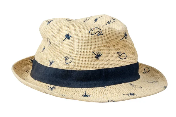 夏の帽子。ヘッドレス。子供用帽子。太陽の保護。白地に隔離. — ストック写真