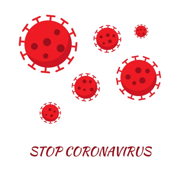 Ilustração vetorial do Coronavírus. Alerta de risco pandémico para as células do coronavírus, SARS. — Vetor de Stock