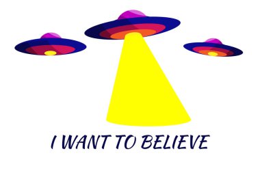 UFO Uçan Gövde Simgesi vektörü basit tasarım rengi illüstrasyonu