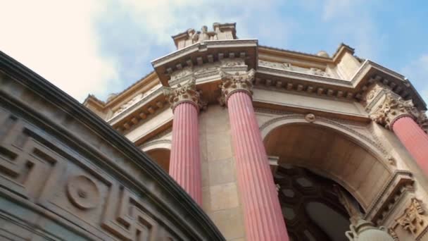 Építészet Palace of Fine Arts San Francisco California — Stock videók