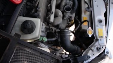 Araba motoru, closeup bak