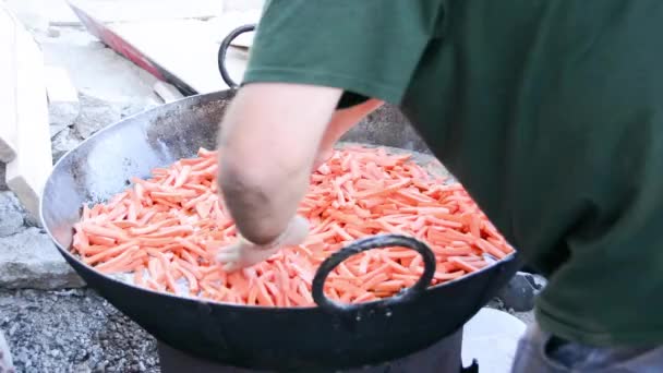 Zanahorias mucho — Vídeo de stock