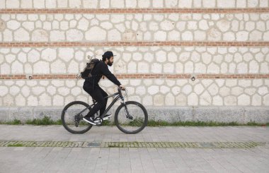 Bisikletli Kaykaycı Hayat Tarzı Hipster Konsepti