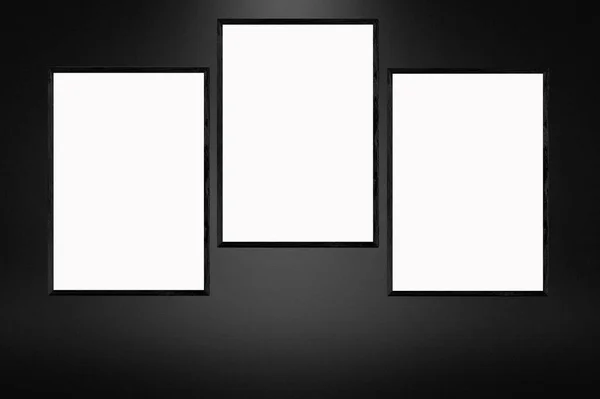 reklam şablonu için çerçeveli beyaz poster