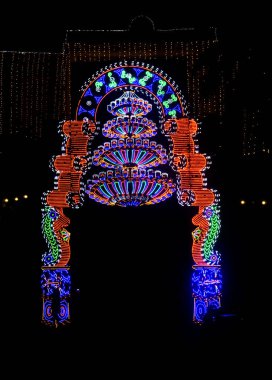 Mysore 'daki Dussehra olayında ışıkların aydınlatılması