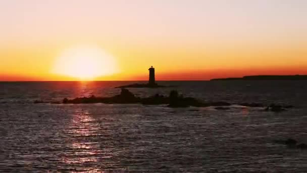 Faro Tramonto Calasetta Sardegna Timelapse — Video Stock