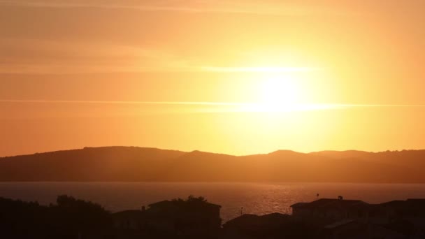 日落在Carloforte Sardinia Timelapse — 图库视频影像