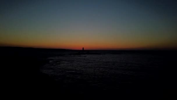 Faro Alba Calasetta Sardegna Motion Timelapse — Video Stock