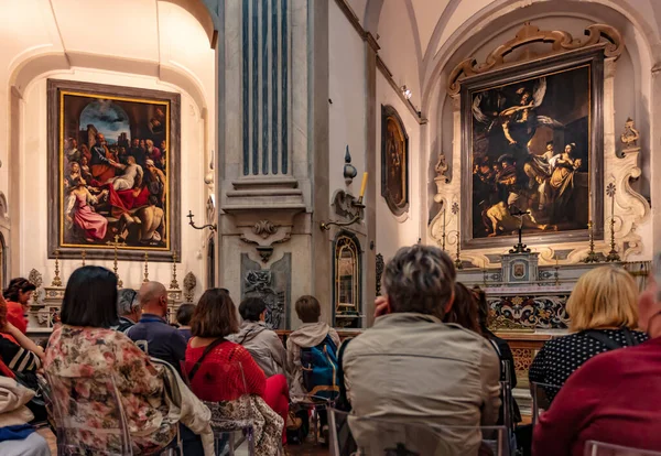 Sette Opere Misericordia Michelangelo Merisi Caravaggio San Pietro Che Resuscita Foto Stock Royalty Free