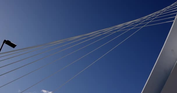 Ponte Flaiano Pescara Italia Padella Dai Cavi Acciaio Fino Alla — Video Stock