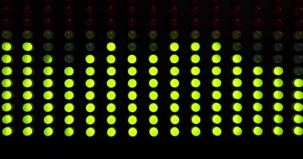 Close Led Light Meter Audio Frequencies — Stock Video