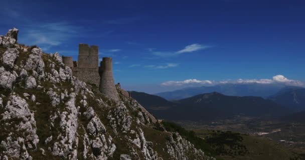 Time Lapse Sull Antico Castello Rocca Calascio All Interno Del Video Stock