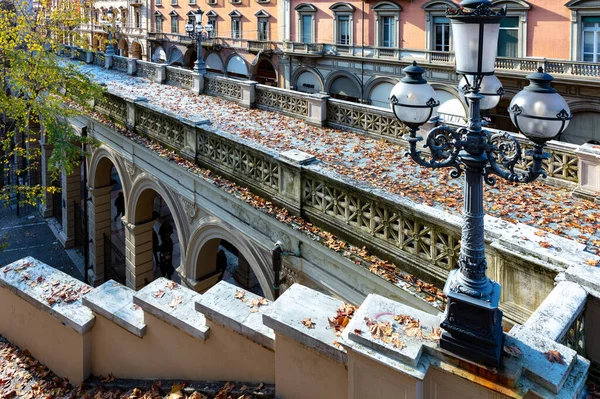 Tipico Portico Del Centro Bologna Dichiarato Patrimonio Unesco — Foto Stock