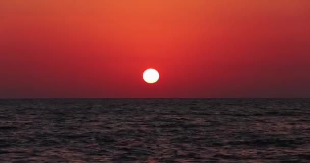 Time Lapse Del Tramonto Nel Mese Agosto Sul Mare Sabaudia Video Stock