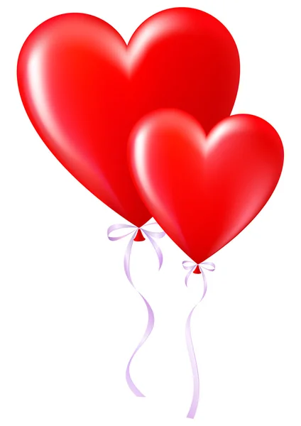 Balões em forma de coração —  Vetores de Stock