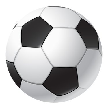 Soccer ball isolated on white background clipart