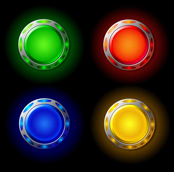 Renkli yaratıcı düğmeler — Stok Vektör
