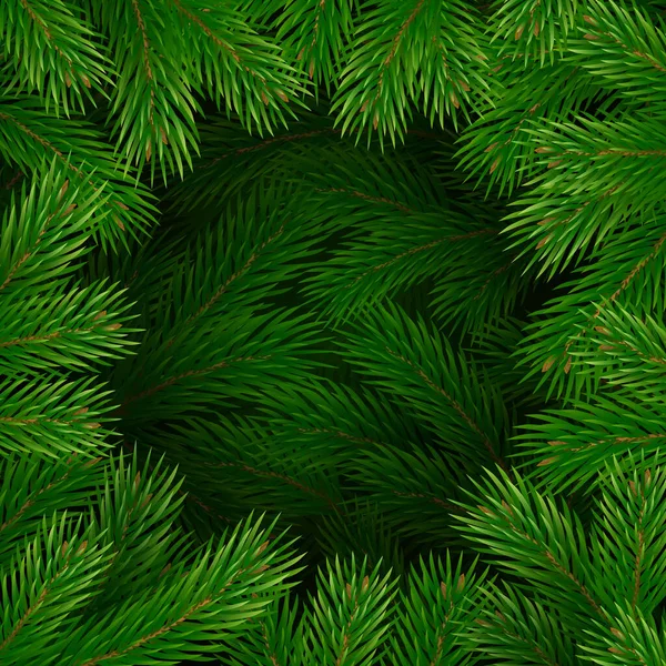 Árbol Navidad Ramas Marco Decoración Navidad Año Nuevo Ilustración Vectorial — Vector de stock