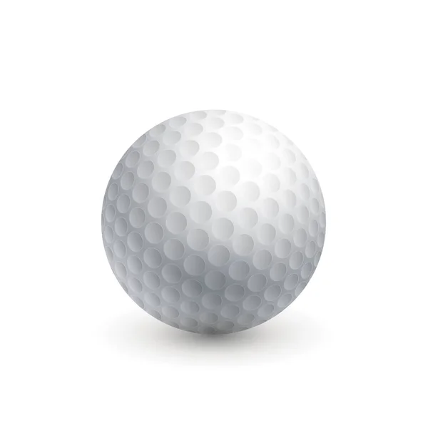 Palla Golf Isolato Uno Sfondo Bianco Attrezzature Sportive Illustrazione Vettoriale — Vettoriale Stock
