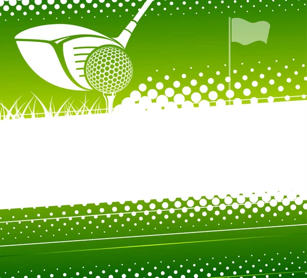 ゴルフゲームの背景 ベクターイラストスポーツテーマ — ストックベクタ