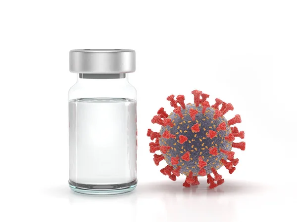 Vial Inyección Coronavirus Ilustración Símbolo Conceptual —  Fotos de Stock