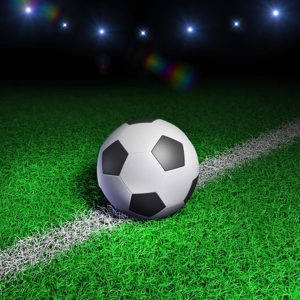 Futbol topu çimlerin üzerinde