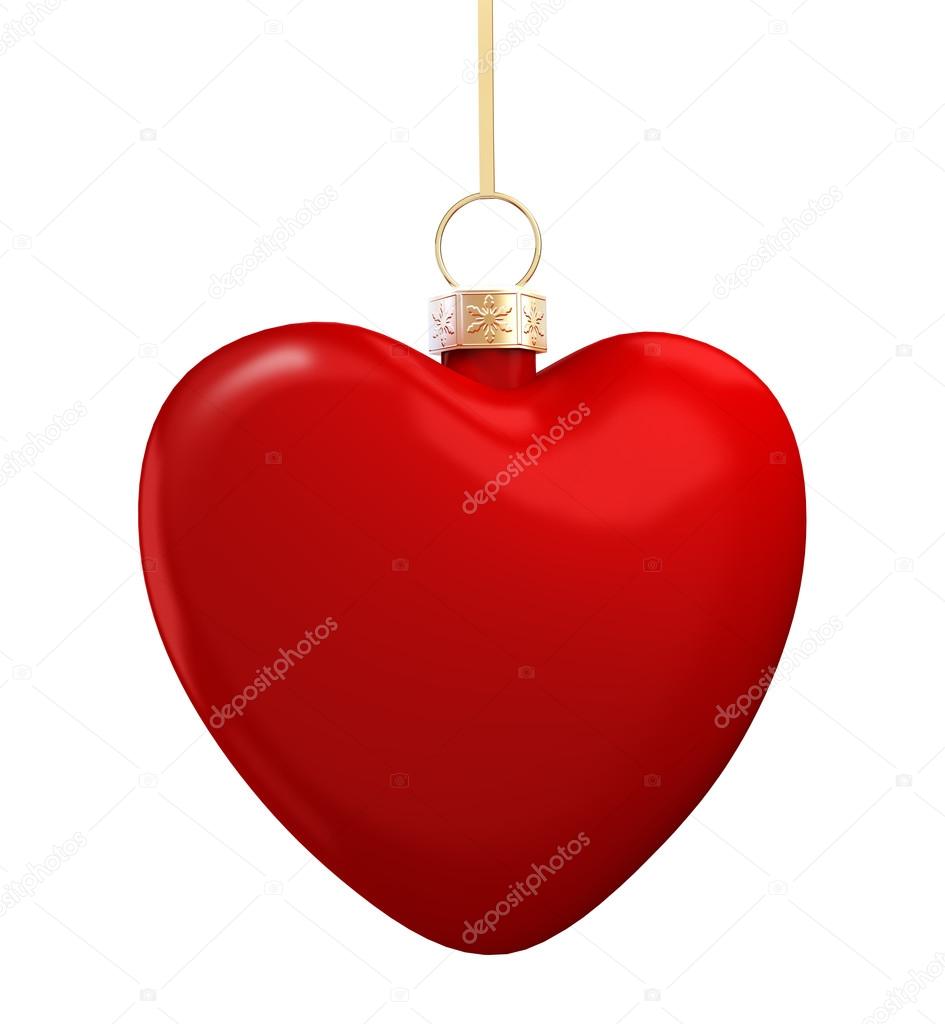 Red Heart Christmas decorations