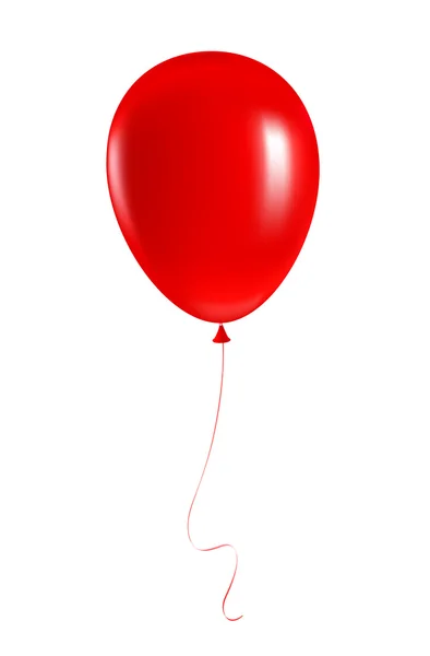 Globo rojo. Aislado sobre fondo blanco — Vector de stock