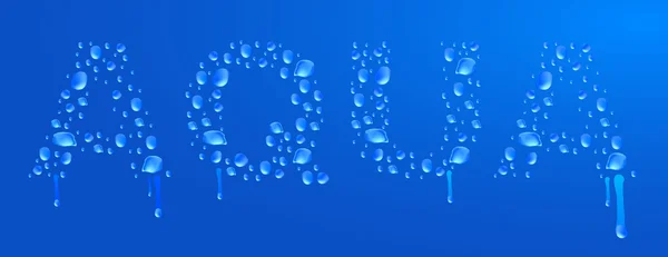 Gouttes d'eau Aqua — Image vectorielle