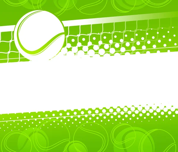 Bola de tênis em um fundo verde — Vetor de Stock