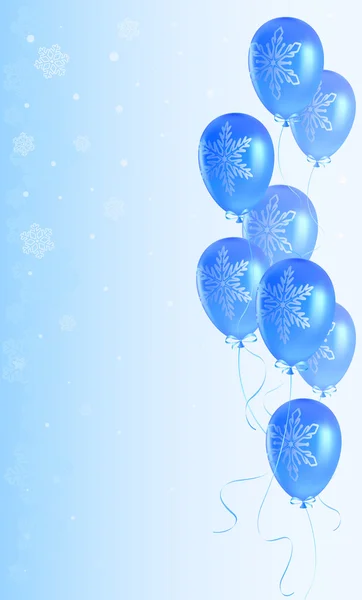 Fondo de Navidad con globos — Vector de stock