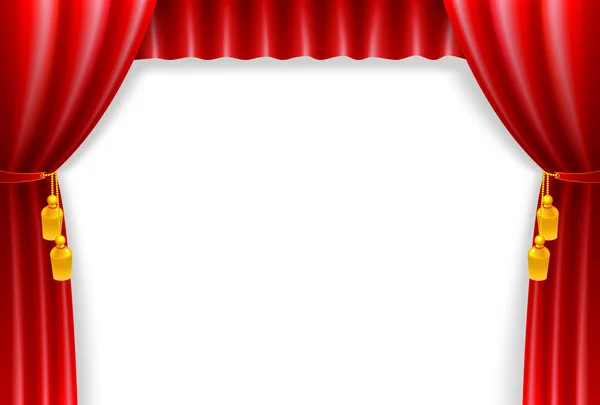 Vintage beyaz zemin üzerine kırmızı perde