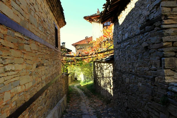 Autumn in Leshten village — Stock Photo, Image