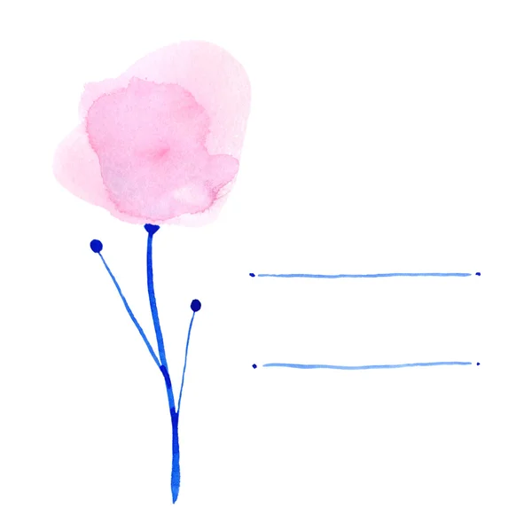 Абстрактні ручні намальовані акварельні квіти — стокове фото
