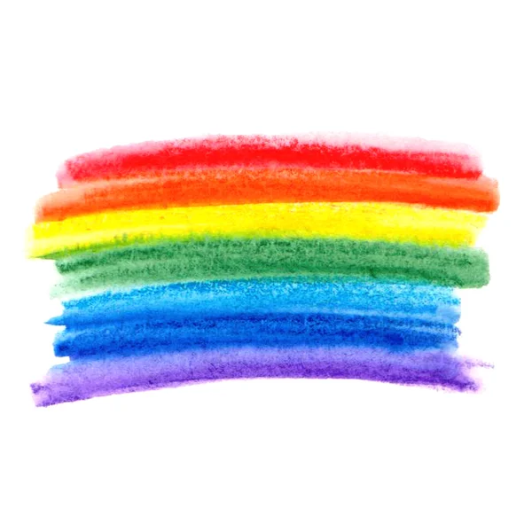 Mano dibujado arcoíris acuarela — Foto de Stock