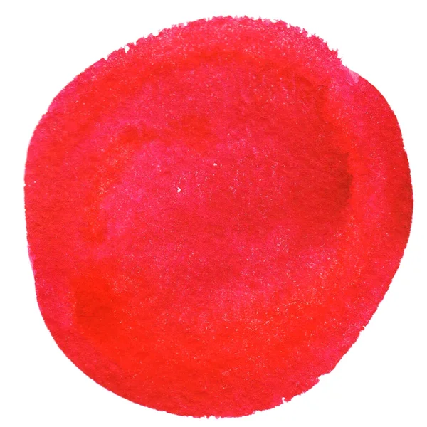 Spruzzata di vernice rosa isolata su fondo bianco. materiale reale. Mani disegnate. forma rotonda — Foto Stock