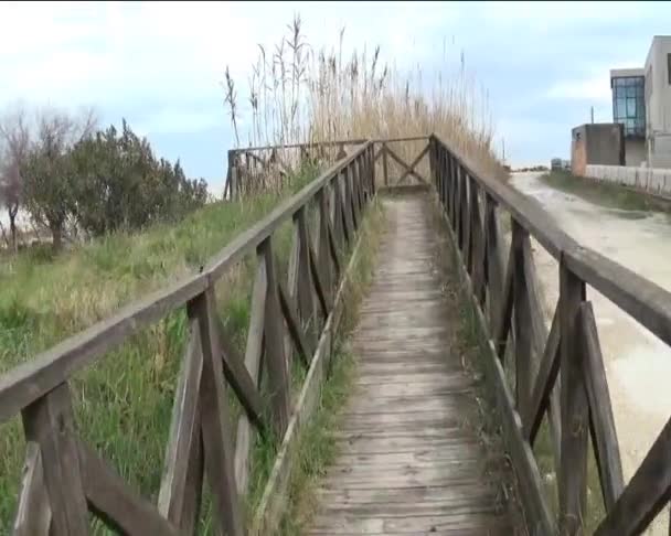 Puente al mar — Vídeos de Stock