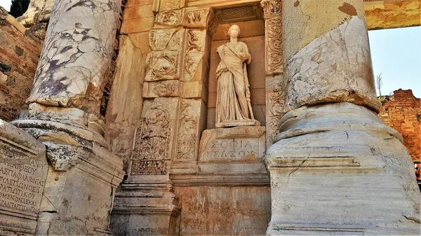 Standbeeld Van Vrouwe Van Efeze Artemis Efes Een Historische Oude — Stockfoto