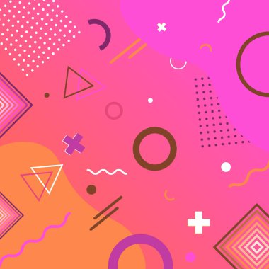 Renkli geometrik arkaplan broşür tasarımı kullanılabilir